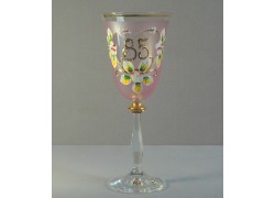 Weinglas - Jubiläums 85 Jahre rosa www.glas-produkte.com