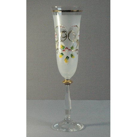 Jubilee Glass Angela Champagne, 90 years, white www.bohemia-glass-products.com