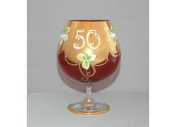 Jubilee Glass Natalie 50 for cognac 400 ml ruby red colour www.sklenenevyrobky.cz