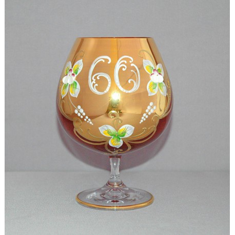 Jubilee Glass Natalie 60 for cognac  400 ml ruby red colour www.sklenenevyrobky.cz