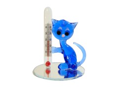 Raumthermometer mit einer Katze www.sklenenevyrobky.cz