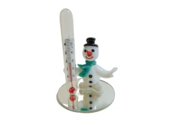 Room thermometer with a snowman www.sklenenevyrobky.cz