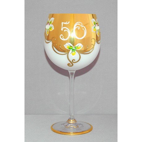 Výroční sklenička Natálie 50 Opál 570 ml