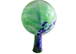 Fence glass ball 15cm green-blue www.sklenenevyrobky.cz