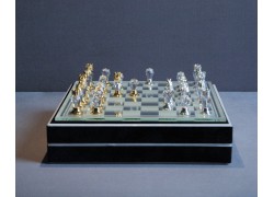 Skleněné šachy 500/11 broušené 18x18 cm