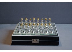 Skleněné šachy 500/11 broušené 18x18 cm