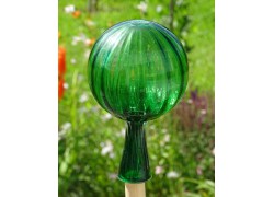 Fence glass ball 12cm green www.sklenenevyrobky.cz
