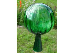 Fence glass ball 12cm green www.sklenenevyrobky.cz