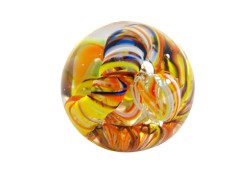 Glass paperweight on a diameter of 4cm www.sklenenevyrobky.cz