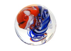 Glass paperweight on a diameter of 5cm www.sklenenevyrobky.cz