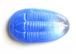 Trilobite, glass original paperweight, light blue www.sklenenevyrobky.cz