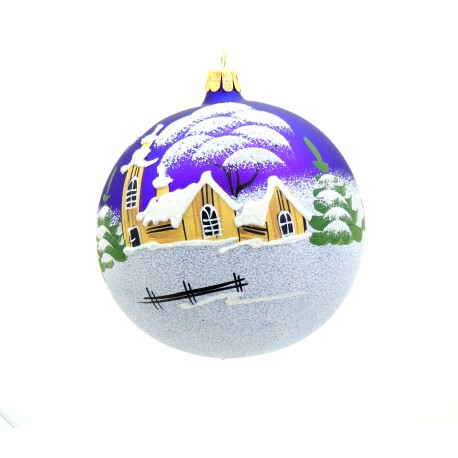 Christmas ball 15cm, Christmas decor, purple www.sklenenevyrobky.cz
