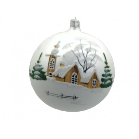 Vánoční koule 15cm,  vánoční dekor, červená www.sklenenevyrobky.cz