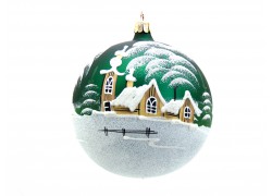 Vánoční koule 15cm,  vánoční dekor, zelená www.sklenenevyrobky.cz
