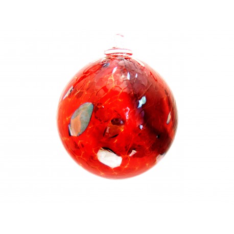 Glass ball 10cm metallic shiny  www.sklenenevyrobky.cz