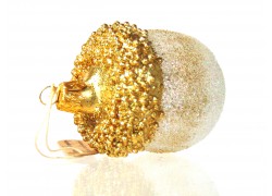 Christmas glass ornament big acorn 7x4,5cm