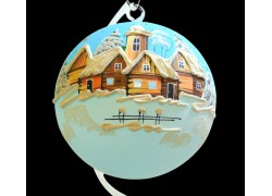 Christmas ball for candle 12cm, with stand, light blue www.bohemia-glass-products.com