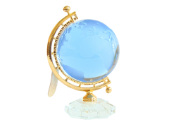 Globe, clear glass - light blue 10cm