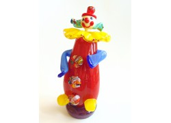Clown, glass figure red www.bohemia-glass-products.com