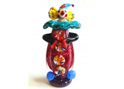 Clown, glass figure purple www.bohemia-glass-products.com