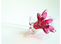 Lily flower, blooming, purple www.bohemia-glass-products.com
