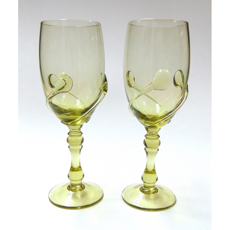 Wine glass 250ml / 190mm, Forest glass 2pcs www.bohemia-glass-products.com