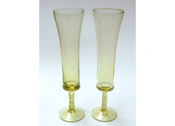 Forest green glass, Flute glass 300ml / 250mm www.bohemia-glass-products.com