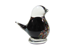 Glass bird, glass production, black www.bohemia-glass-products.com