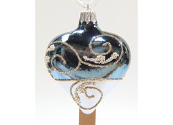 Christmas glass ornaments, heart small 6pcs - 8013