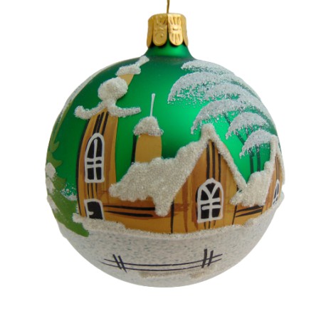 Vánoční ozdoba koule 8cm www.sklenenevyrobky.cz