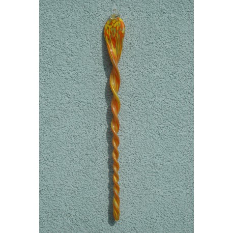 Glass spiral 45cm - yellow-orange www.sklenenevyrobky.cz