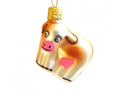 Christmas ornament Cow 1709 www.bohemia-glass-products.com