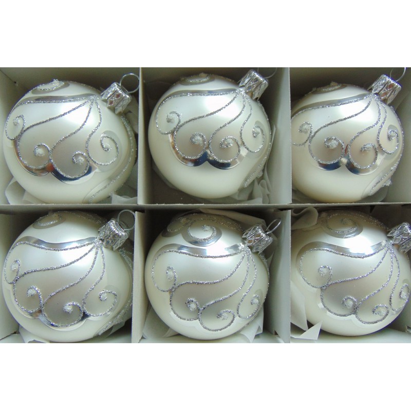 Christmas ball 6cm - 6pcs/1459 www.bohemia-glass-products.com