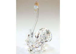 Swan 1065 - crystal, with a crown www.bohemia-glass-products.com