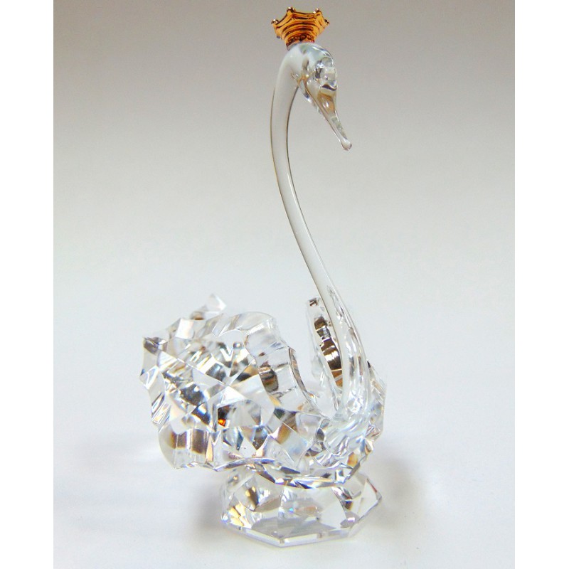 Swan 1040 - crystal, with a crown www.bohemia-glass-products.com