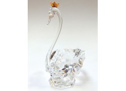 Swan 1040 - crystal, with a crown www.bohemia-glass-products.com