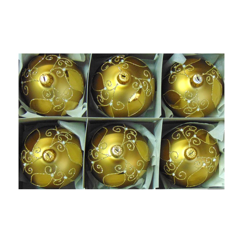 Christmas balls set 6pcs, balls 6cm/3987 www.bohemia-glass-products.com