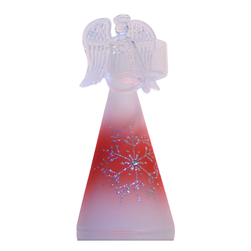 Angel - candelstick 18,5cm x 8cm with a snowflake www.sklenenevyrobky.cz