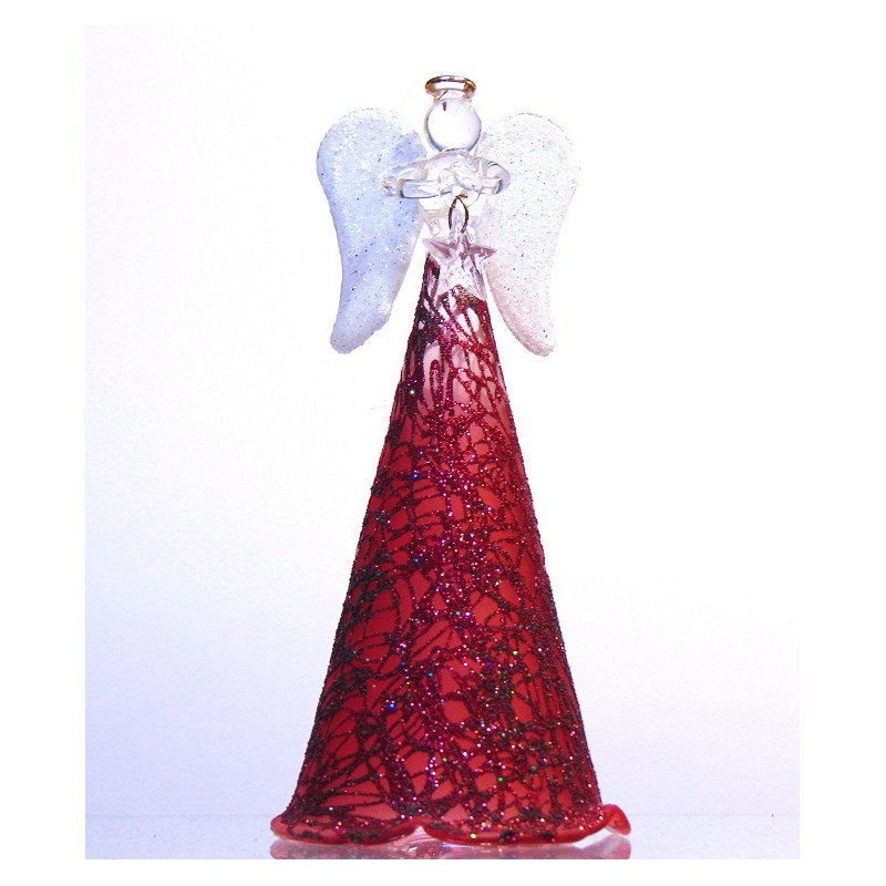 Angel 15cm made of glass wine decor www.bohemia-glass-products.com
