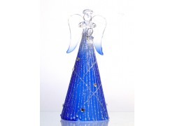 Angel 15cm Glass - Dark blue www.bohemia-glass-products.com