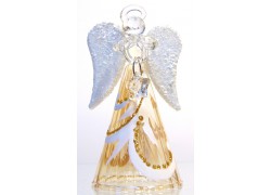 Angel 9cm honey white decor www.bohemia-glass-produkte.com