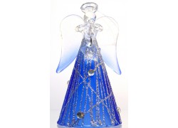 Angel 9cm in a blue dress www.bohemia-glass-products.com