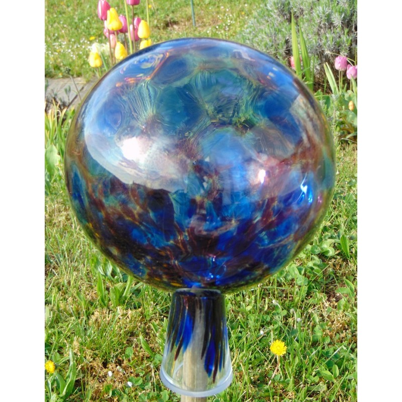 Fence glass ball 20cm www.bohemia-glass-products.com