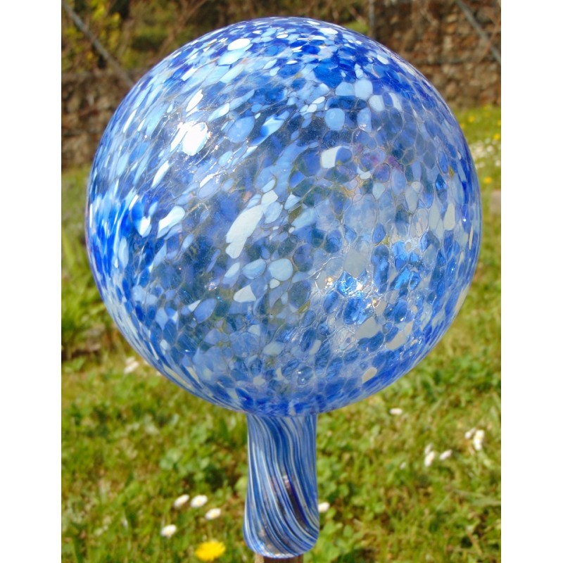Gartenkugeln 18cm aus Glas, Blau www.glas-produkte.com