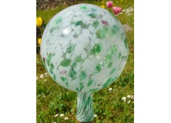 Zaunballe 18cm aus Glas, grün www.glas-produkte.com