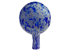 Garden glass ball 15cm blue and white www.bohemia-glass-prodcuts.com