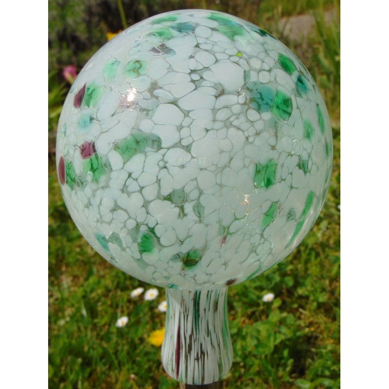 Zaunbälle15cm aus Glas grün www.glas-produkte.com