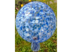 Garden glass ball 15cm to blau www.bohemia-glass-products.com