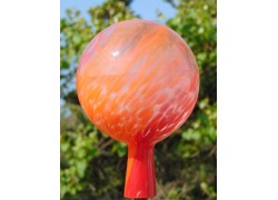 Garden glass ball 15cm apricot