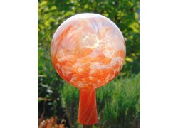 Garden glass ball 15cm caramel www.bohemia-glass-products.com